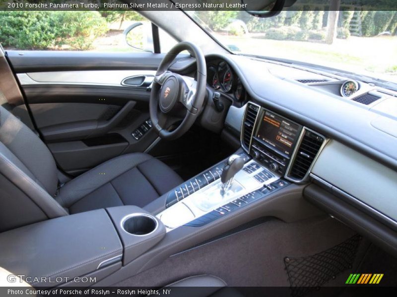 Platinum Silver Metallic / Espresso Natural Leather 2010 Porsche Panamera Turbo