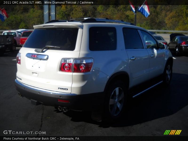 White Diamond Tintcoat / Cashmere 2011 GMC Acadia SLT AWD