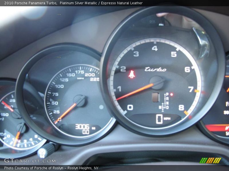 Platinum Silver Metallic / Espresso Natural Leather 2010 Porsche Panamera Turbo