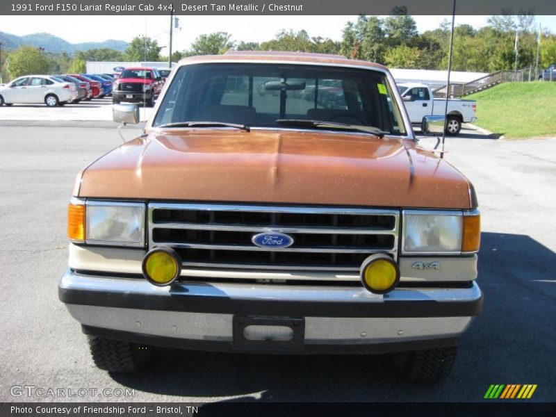 Desert Tan Metallic / Chestnut 1991 Ford F150 Lariat Regular Cab 4x4