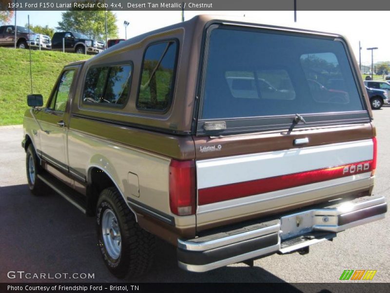 Desert Tan Metallic / Chestnut 1991 Ford F150 Lariat Regular Cab 4x4