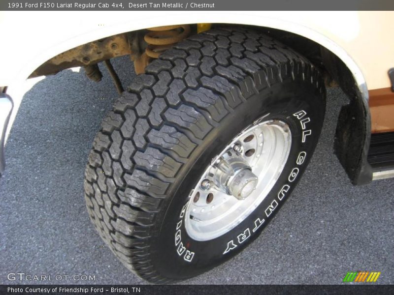 Desert Tan Metallic / Chestnut 1991 Ford F150 Lariat Regular Cab 4x4