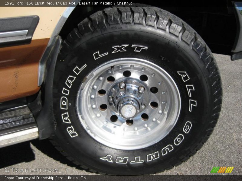 Desert Tan Metallic / Chestnut 1991 Ford F150 Lariat Regular Cab 4x4