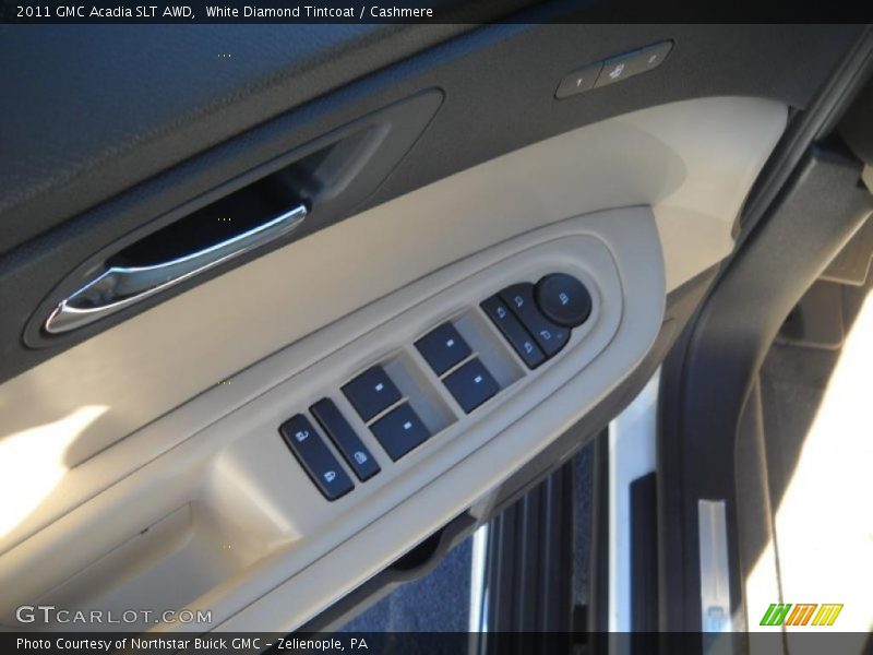 White Diamond Tintcoat / Cashmere 2011 GMC Acadia SLT AWD