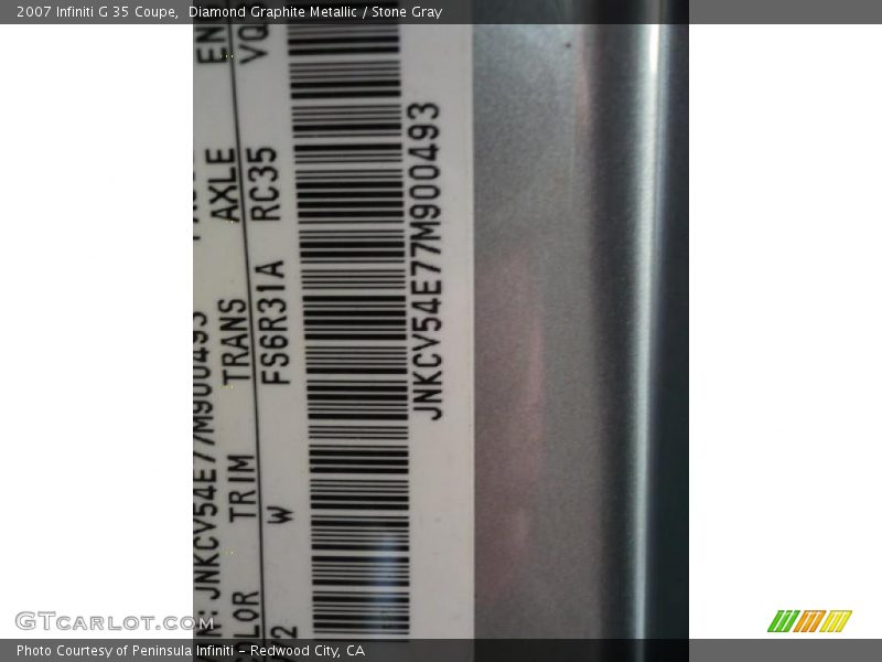 Diamond Graphite Metallic / Stone Gray 2007 Infiniti G 35 Coupe