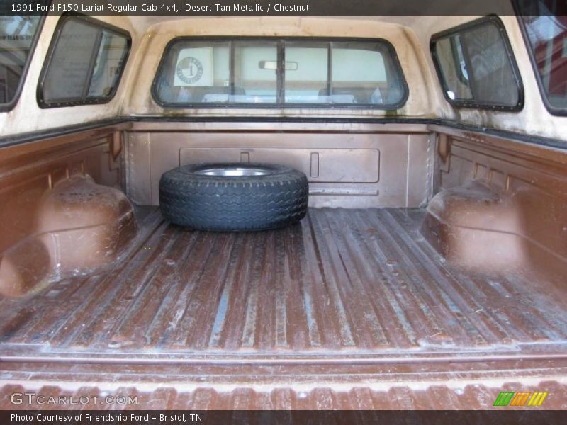 Desert Tan Metallic / Chestnut 1991 Ford F150 Lariat Regular Cab 4x4