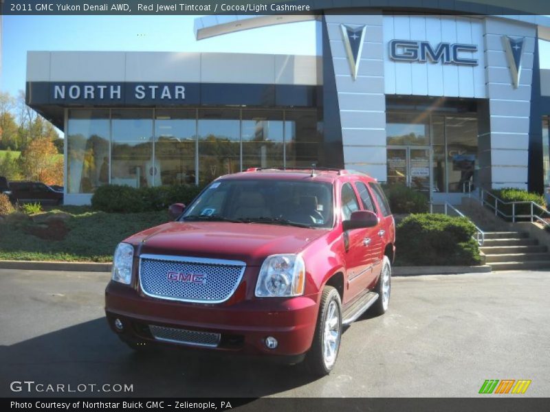 Red Jewel Tintcoat / Cocoa/Light Cashmere 2011 GMC Yukon Denali AWD