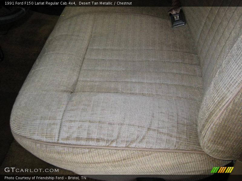 Desert Tan Metallic / Chestnut 1991 Ford F150 Lariat Regular Cab 4x4