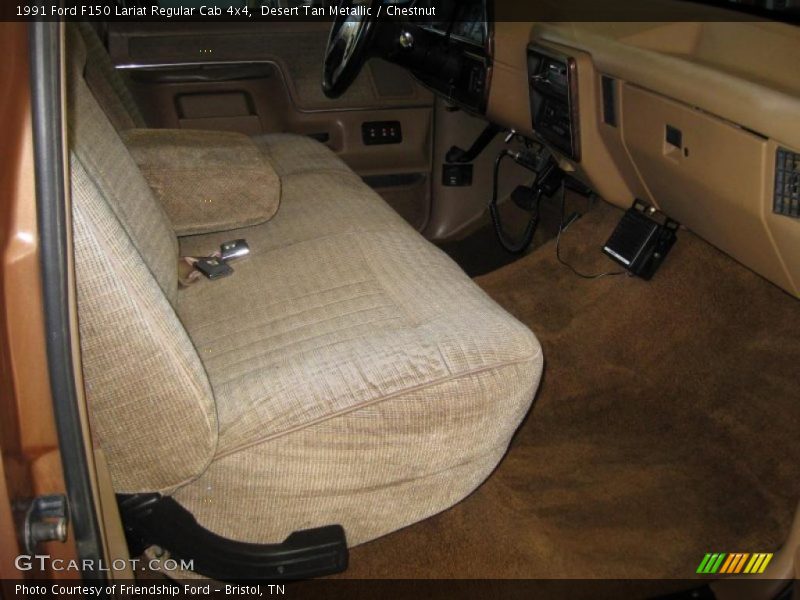 Desert Tan Metallic / Chestnut 1991 Ford F150 Lariat Regular Cab 4x4