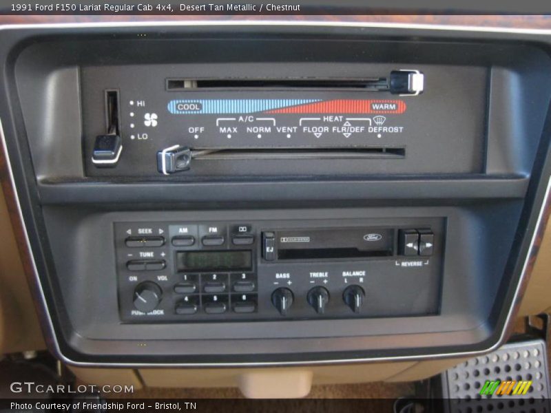 Desert Tan Metallic / Chestnut 1991 Ford F150 Lariat Regular Cab 4x4