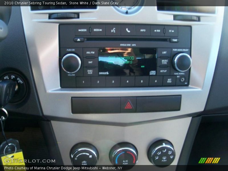 Stone White / Dark Slate Gray 2010 Chrysler Sebring Touring Sedan