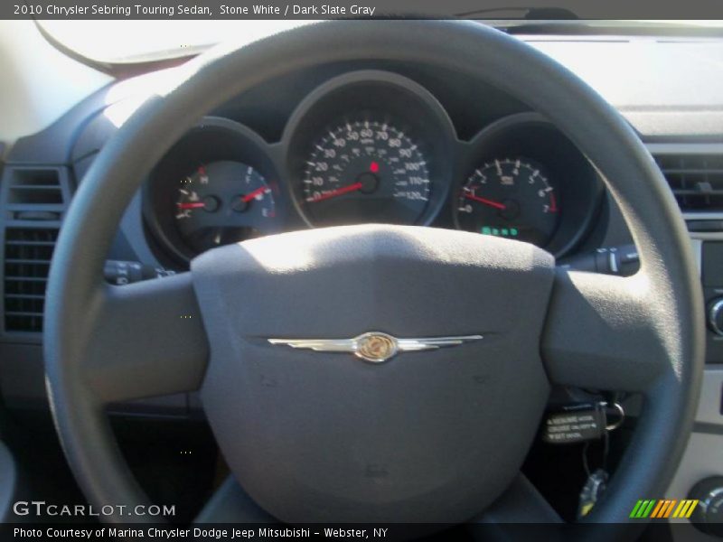 Stone White / Dark Slate Gray 2010 Chrysler Sebring Touring Sedan