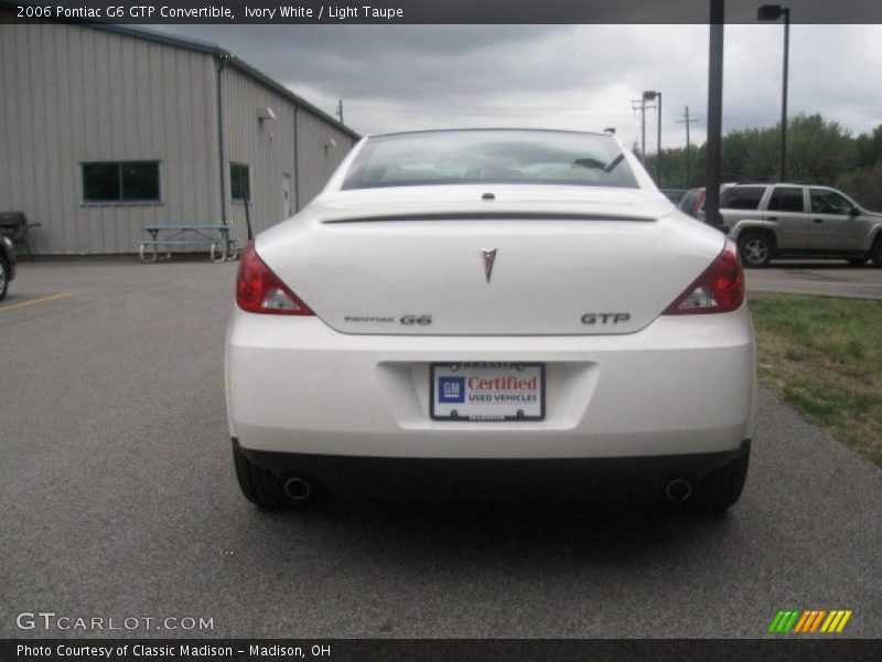 Ivory White / Light Taupe 2006 Pontiac G6 GTP Convertible