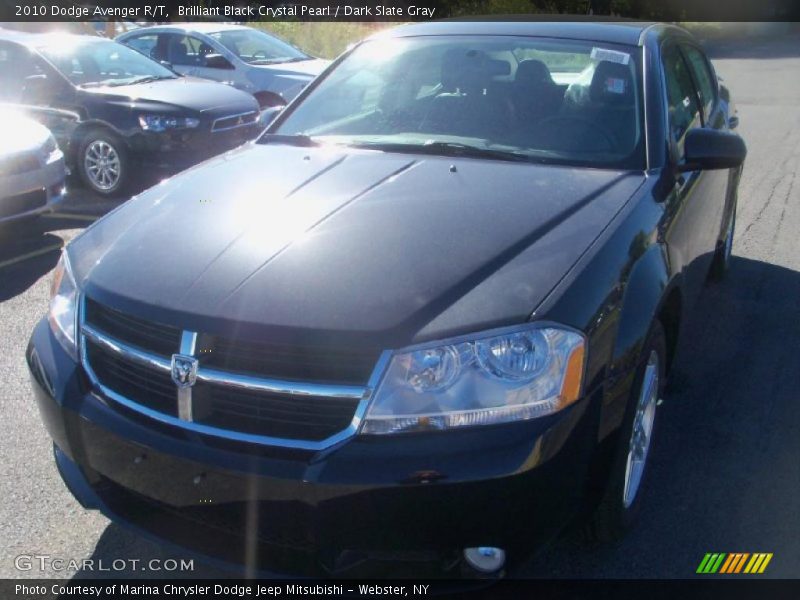 Brilliant Black Crystal Pearl / Dark Slate Gray 2010 Dodge Avenger R/T