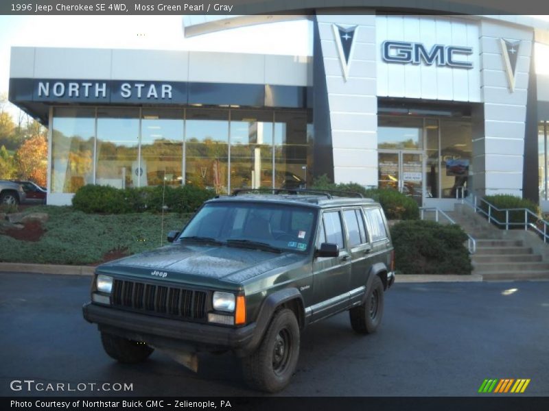 Moss Green Pearl / Gray 1996 Jeep Cherokee SE 4WD