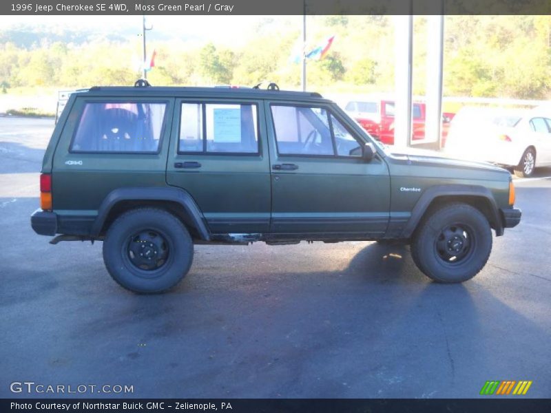 Moss Green Pearl / Gray 1996 Jeep Cherokee SE 4WD