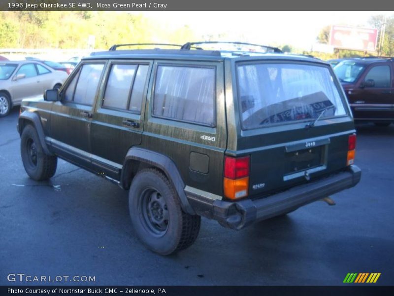 Moss Green Pearl / Gray 1996 Jeep Cherokee SE 4WD