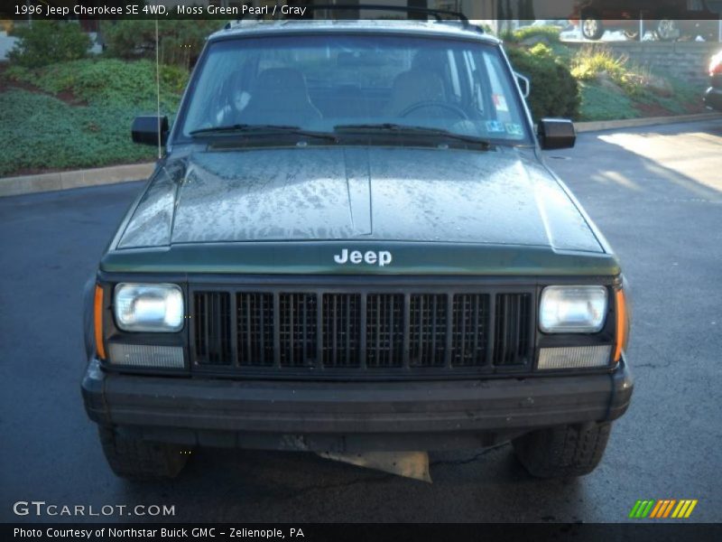 Moss Green Pearl / Gray 1996 Jeep Cherokee SE 4WD