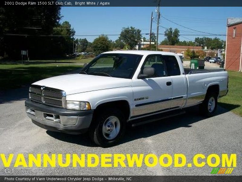 Bright White / Agate 2001 Dodge Ram 1500 SLT Club Cab