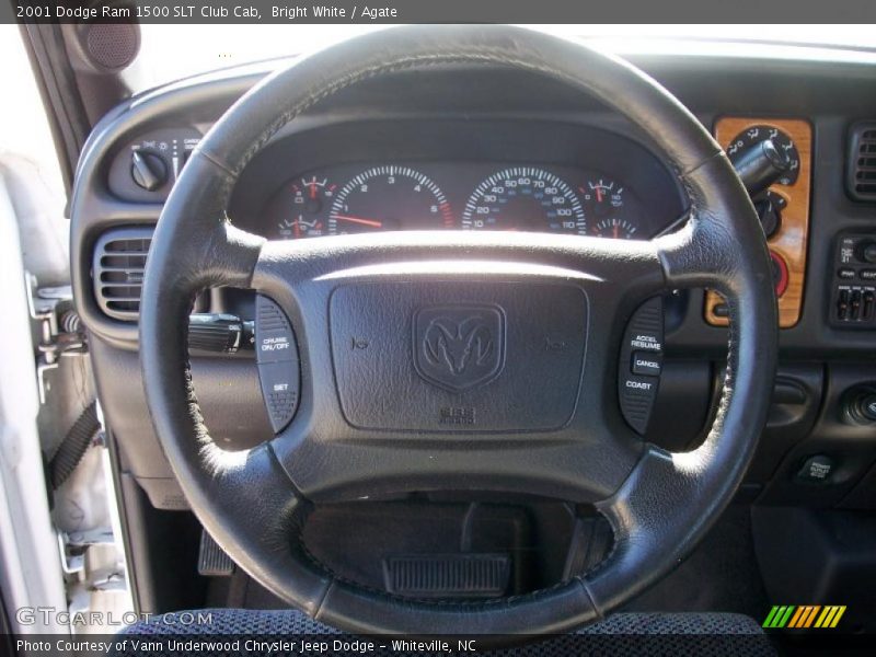 Bright White / Agate 2001 Dodge Ram 1500 SLT Club Cab