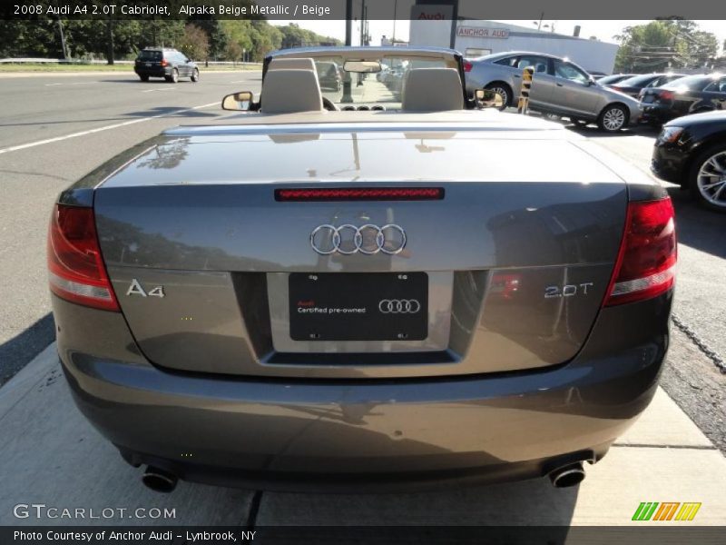 Alpaka Beige Metallic / Beige 2008 Audi A4 2.0T Cabriolet