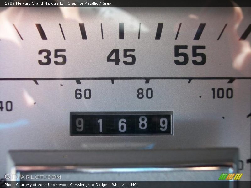 Graphite Metallic / Grey 1989 Mercury Grand Marquis LS