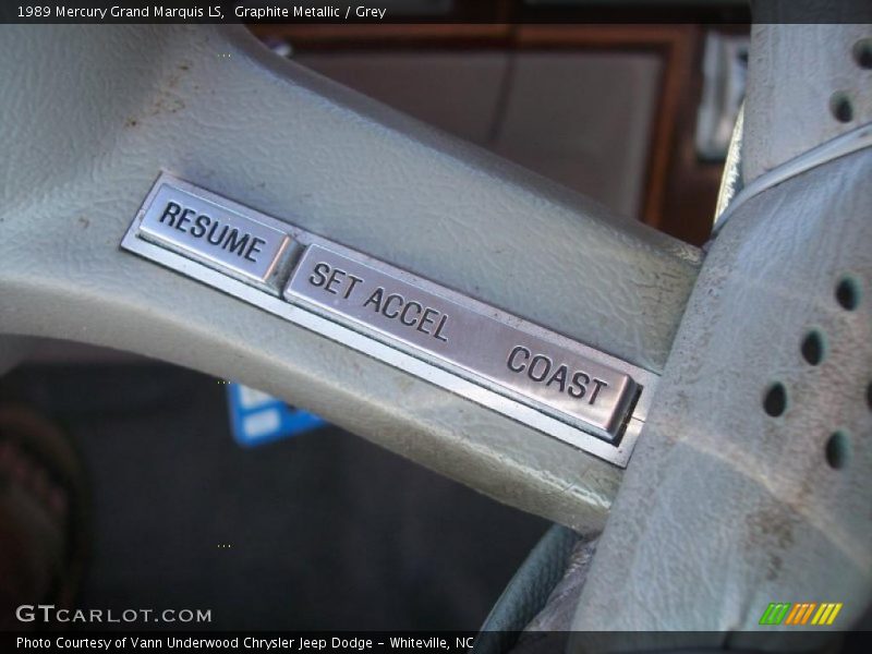 Graphite Metallic / Grey 1989 Mercury Grand Marquis LS