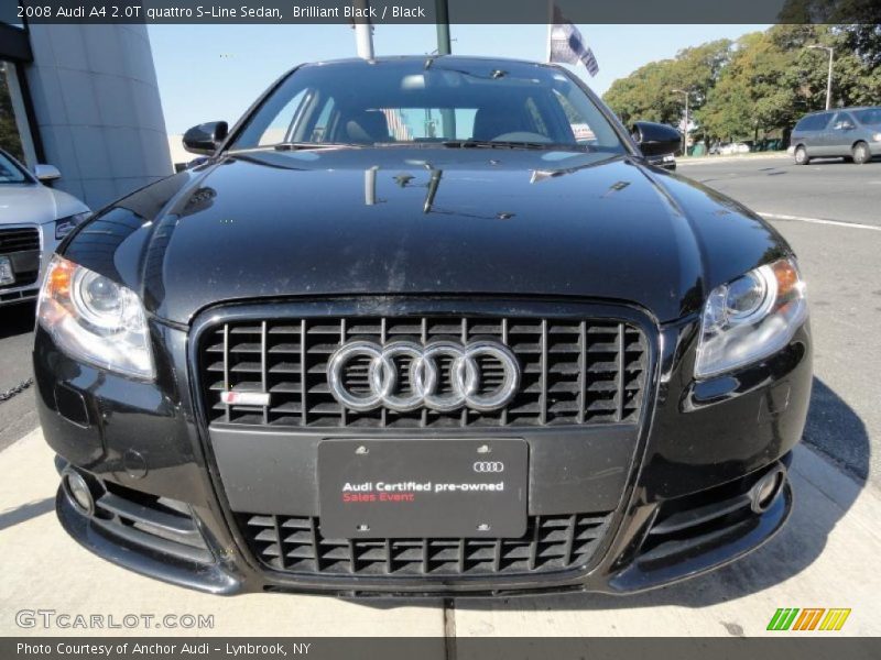 Brilliant Black / Black 2008 Audi A4 2.0T quattro S-Line Sedan