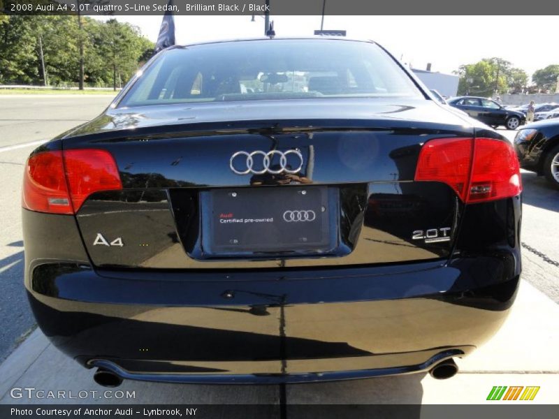 Brilliant Black / Black 2008 Audi A4 2.0T quattro S-Line Sedan