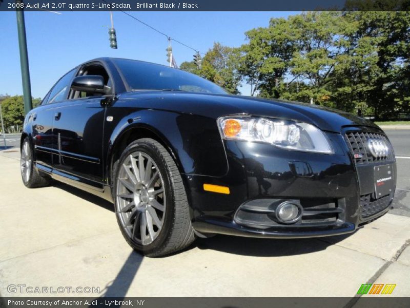 Brilliant Black / Black 2008 Audi A4 2.0T quattro S-Line Sedan