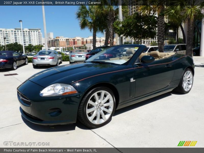 British Racing Green / Caramel 2007 Jaguar XK XK8 Convertible