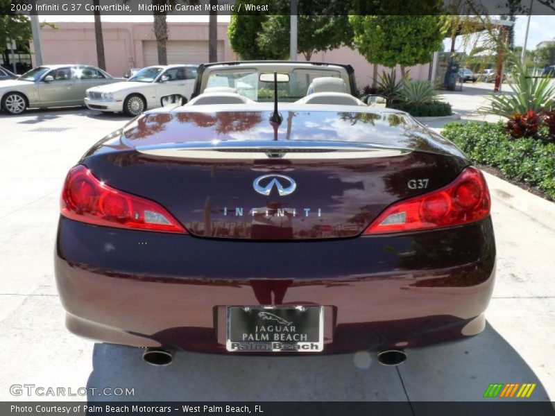Midnight Garnet Metallic / Wheat 2009 Infiniti G 37 Convertible