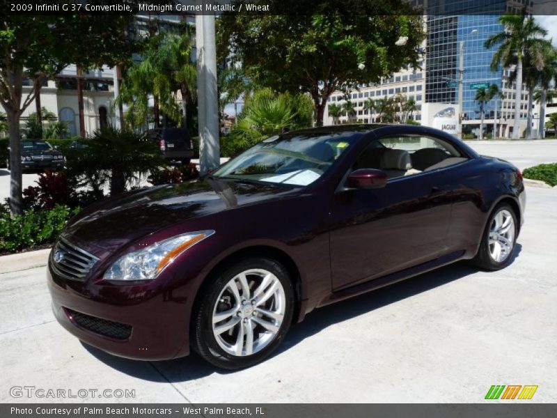 Midnight Garnet Metallic / Wheat 2009 Infiniti G 37 Convertible