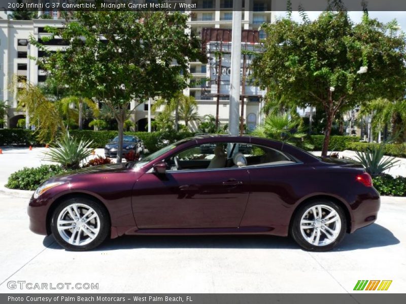 Midnight Garnet Metallic / Wheat 2009 Infiniti G 37 Convertible
