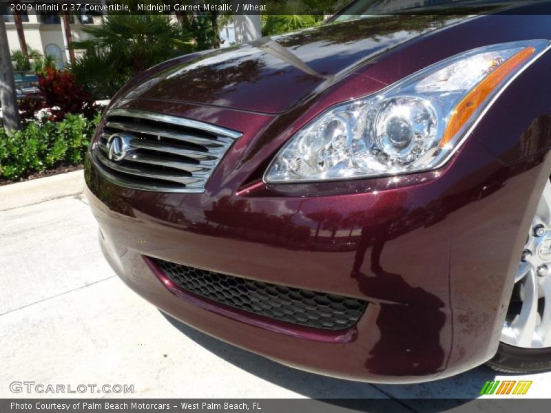 Midnight Garnet Metallic / Wheat 2009 Infiniti G 37 Convertible