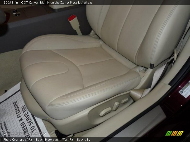 Midnight Garnet Metallic / Wheat 2009 Infiniti G 37 Convertible