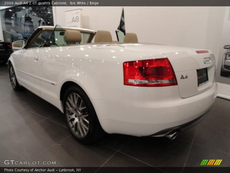 Ibis White / Beige 2009 Audi A4 2.0T quattro Cabriolet