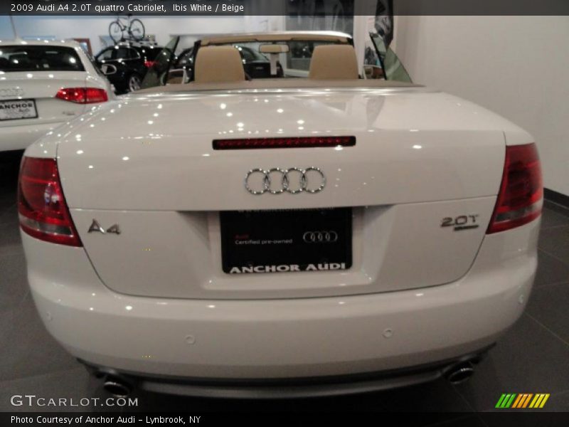 Ibis White / Beige 2009 Audi A4 2.0T quattro Cabriolet