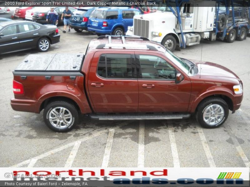 Dark Copper Metallic / Charcoal Black 2010 Ford Explorer Sport Trac Limited 4x4