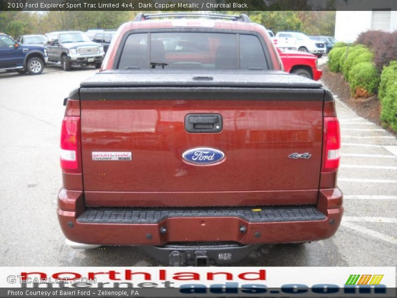 Dark Copper Metallic / Charcoal Black 2010 Ford Explorer Sport Trac Limited 4x4