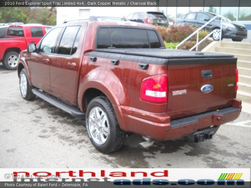 Dark Copper Metallic / Charcoal Black 2010 Ford Explorer Sport Trac Limited 4x4