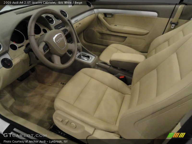  2009 A4 2.0T quattro Cabriolet Beige Interior