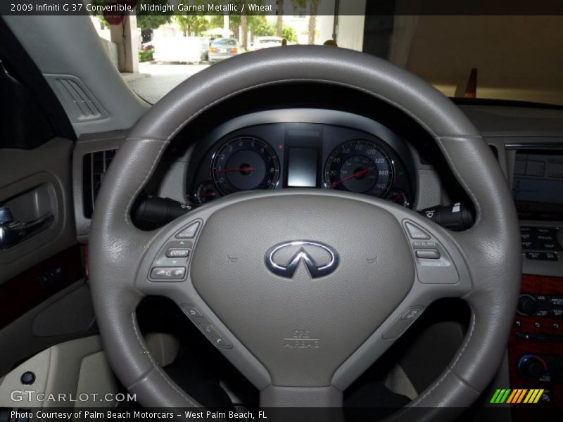 Midnight Garnet Metallic / Wheat 2009 Infiniti G 37 Convertible