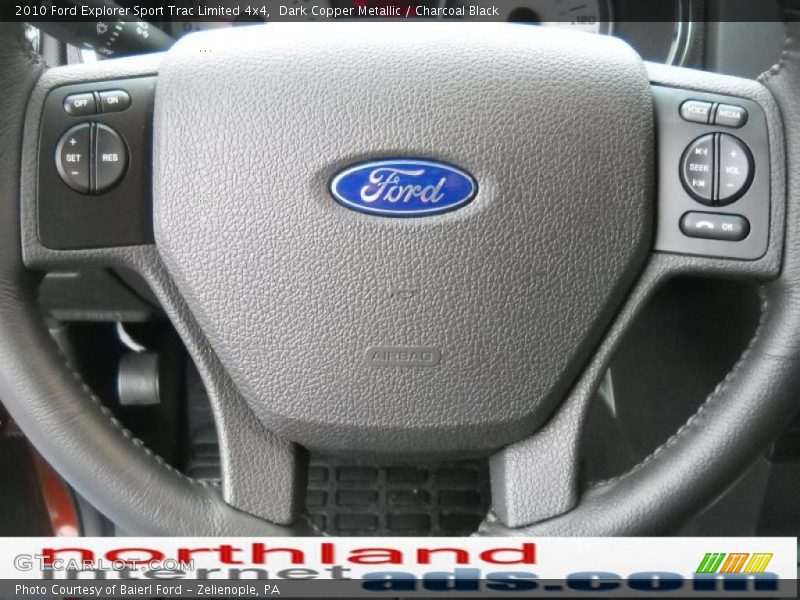 Dark Copper Metallic / Charcoal Black 2010 Ford Explorer Sport Trac Limited 4x4
