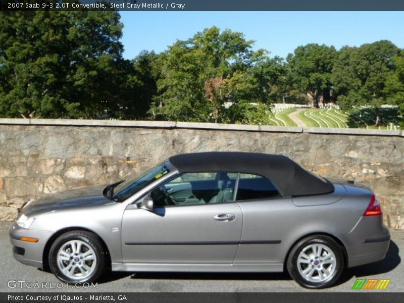 Steel Gray Metallic / Gray 2007 Saab 9-3 2.0T Convertible