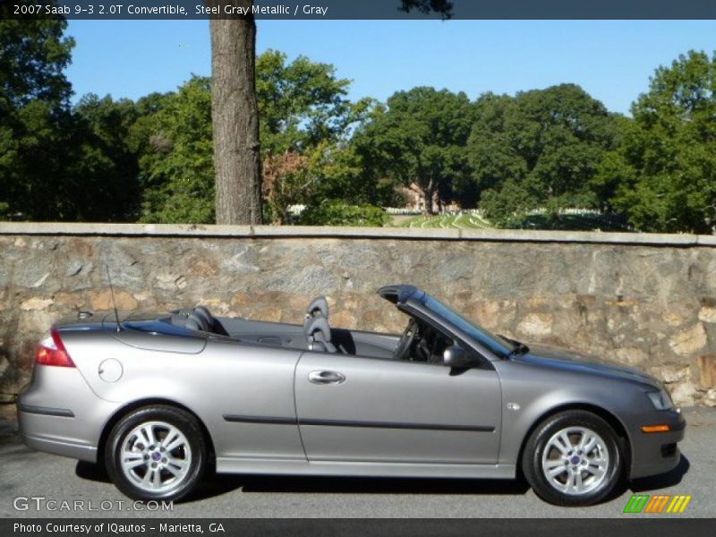 Steel Gray Metallic / Gray 2007 Saab 9-3 2.0T Convertible