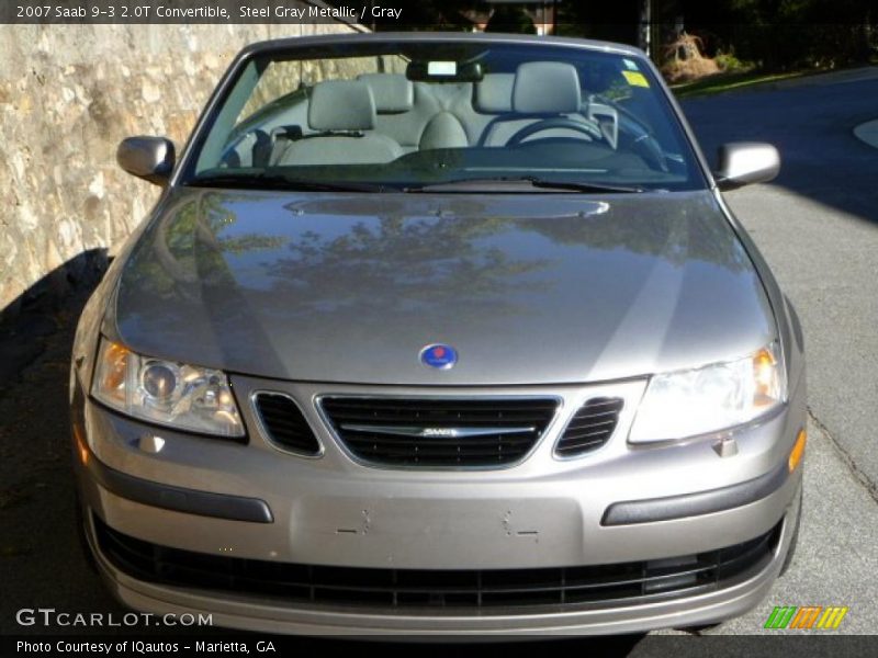 Steel Gray Metallic / Gray 2007 Saab 9-3 2.0T Convertible
