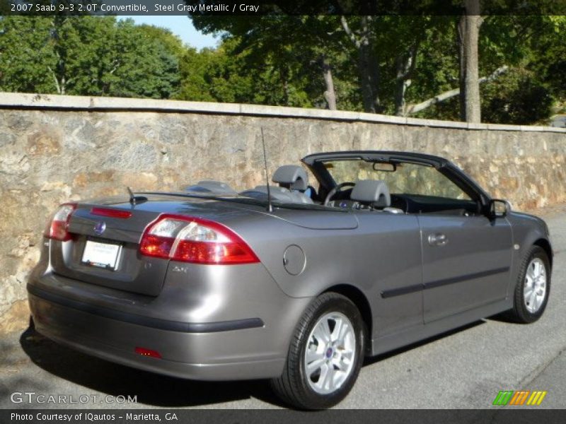 Steel Gray Metallic / Gray 2007 Saab 9-3 2.0T Convertible