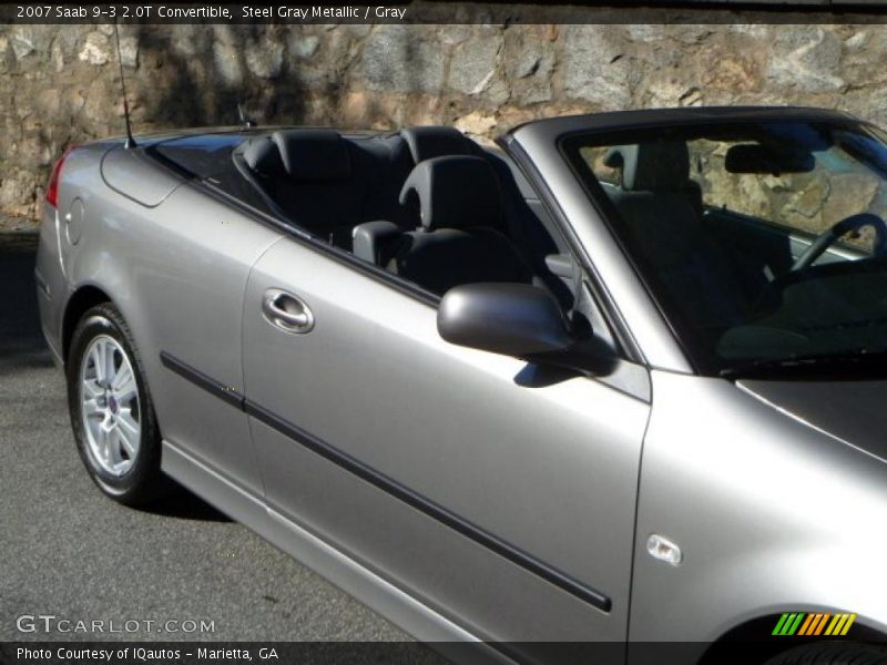 Steel Gray Metallic / Gray 2007 Saab 9-3 2.0T Convertible