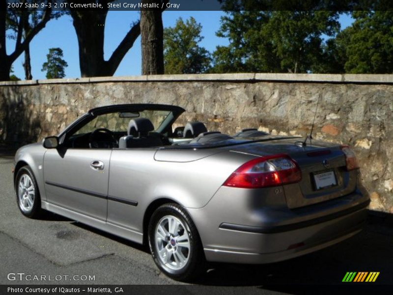 Steel Gray Metallic / Gray 2007 Saab 9-3 2.0T Convertible